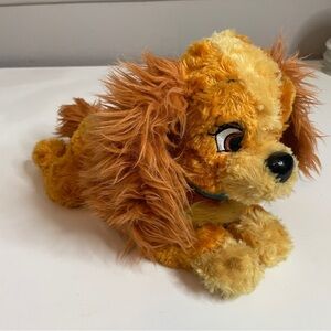 Lady And The Tramp Disney Parks Stuffed Plush Dog 13" Lying Down